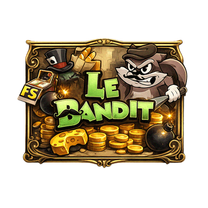 Le Bandit spilleautomat fra Hacksaw Gaming med bandittema og Bonus Buy-funksjon
